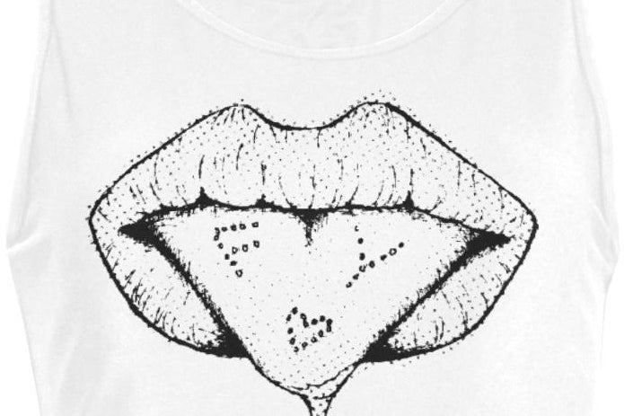 Drooling Mouth - FU with Love - Crop Top