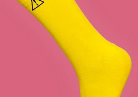 Alien Warning Graphic Socks