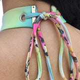 Egyptian Bliss - Rainbow Choker Bikini & Swim Skirt
