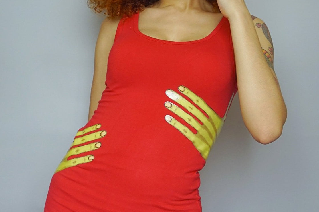 Alien Touch - Graphic Red Dress