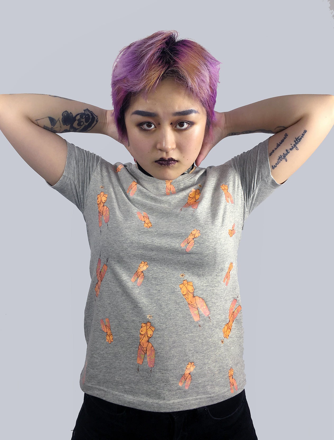 Flower Head Female Body - Graphic Tee