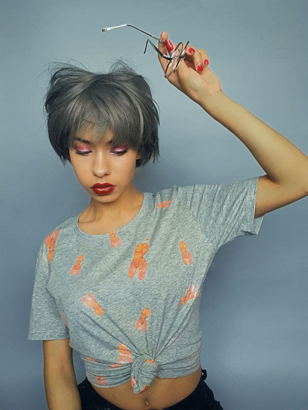 Flower Head Female Body - Graphic Tee @aanyixin