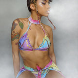 Egyptian Bliss - Rainbow Choker-Bikini @aanyixin