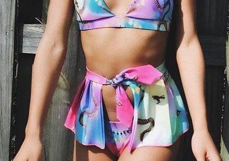 Egyptian Bliss - Rainbow Choker-Bikini @lilhoneyprincess