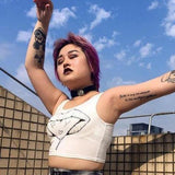 Drooling Mouth F*U Crop Top